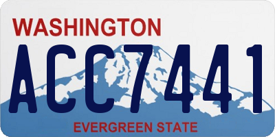 WA license plate ACC7441