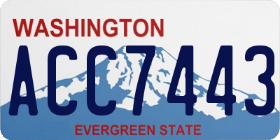 WA license plate ACC7443