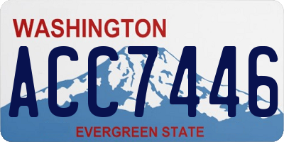 WA license plate ACC7446