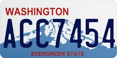 WA license plate ACC7454