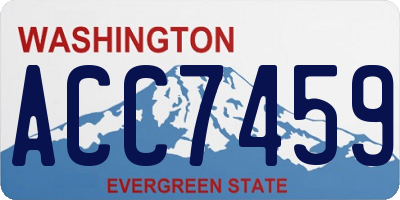 WA license plate ACC7459