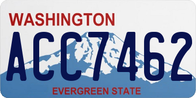 WA license plate ACC7462