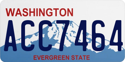 WA license plate ACC7464
