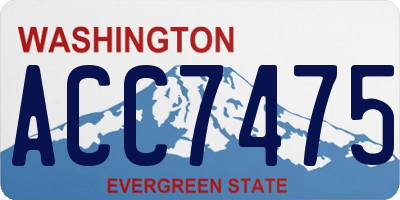 WA license plate ACC7475