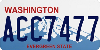 WA license plate ACC7477