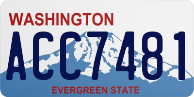 WA license plate ACC7481
