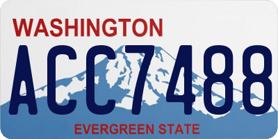 WA license plate ACC7488