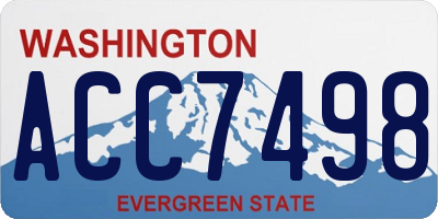 WA license plate ACC7498