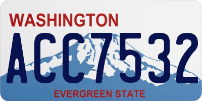 WA license plate ACC7532