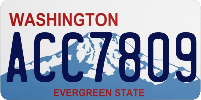 WA license plate ACC7809