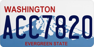 WA license plate ACC7820
