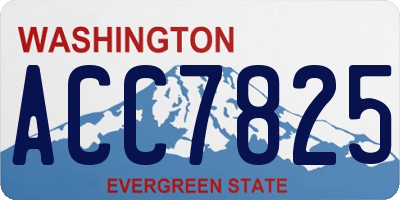 WA license plate ACC7825