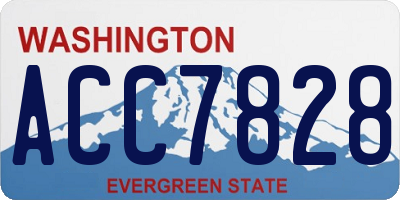 WA license plate ACC7828