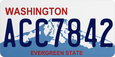 WA license plate ACC7842