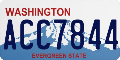 WA license plate ACC7844