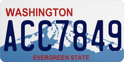 WA license plate ACC7849