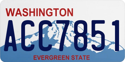 WA license plate ACC7851
