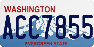 WA license plate ACC7855