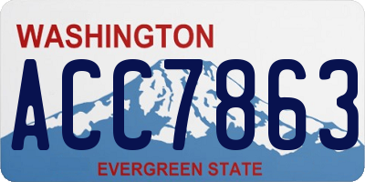 WA license plate ACC7863
