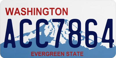 WA license plate ACC7864