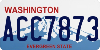 WA license plate ACC7873