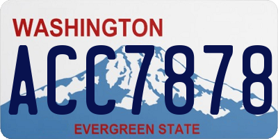 WA license plate ACC7878