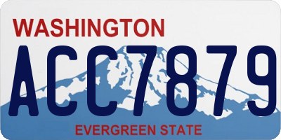 WA license plate ACC7879