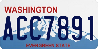 WA license plate ACC7891
