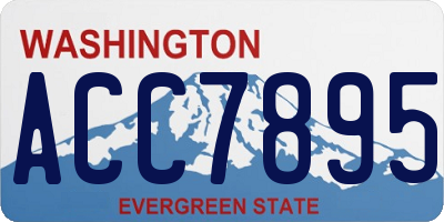 WA license plate ACC7895