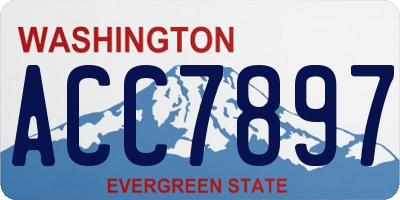 WA license plate ACC7897