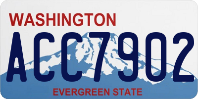 WA license plate ACC7902