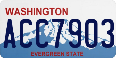 WA license plate ACC7903