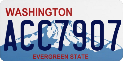 WA license plate ACC7907