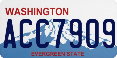 WA license plate ACC7909