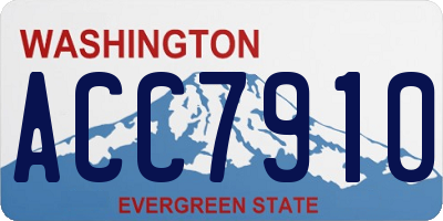 WA license plate ACC7910