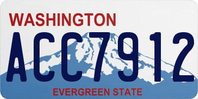 WA license plate ACC7912