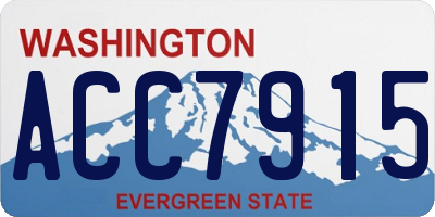 WA license plate ACC7915