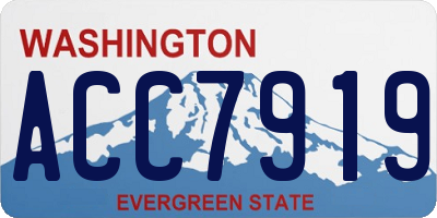 WA license plate ACC7919