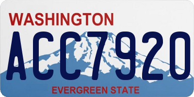 WA license plate ACC7920