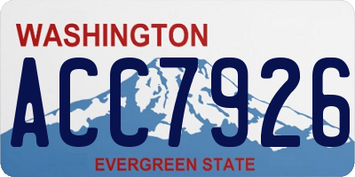 WA license plate ACC7926