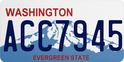 WA license plate ACC7945