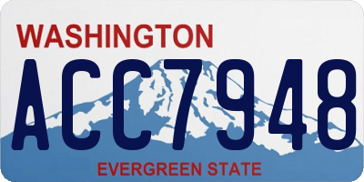 WA license plate ACC7948