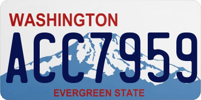 WA license plate ACC7959