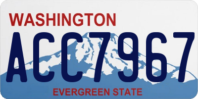 WA license plate ACC7967