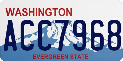 WA license plate ACC7968