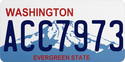 WA license plate ACC7973