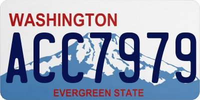 WA license plate ACC7979