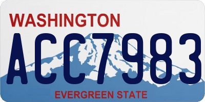 WA license plate ACC7983