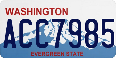 WA license plate ACC7985