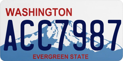 WA license plate ACC7987